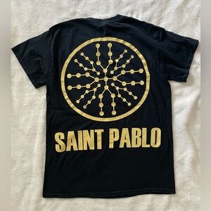 Kanye West 2016 Concert Black T-Shirt with Gold Saint Pablo Design
